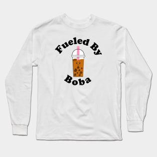 Fueled By Boba Cute Boba Milk Tea Long Sleeve T-Shirt